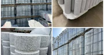 南昌 芝麻白花岗岩挡车柱、隔离柱多少钱