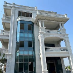 南昌 芝麻白花岗岩别墅外墙干挂效果展示