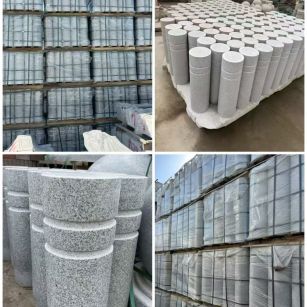 南昌 芝麻白花岗岩挡车柱、隔离柱多少钱