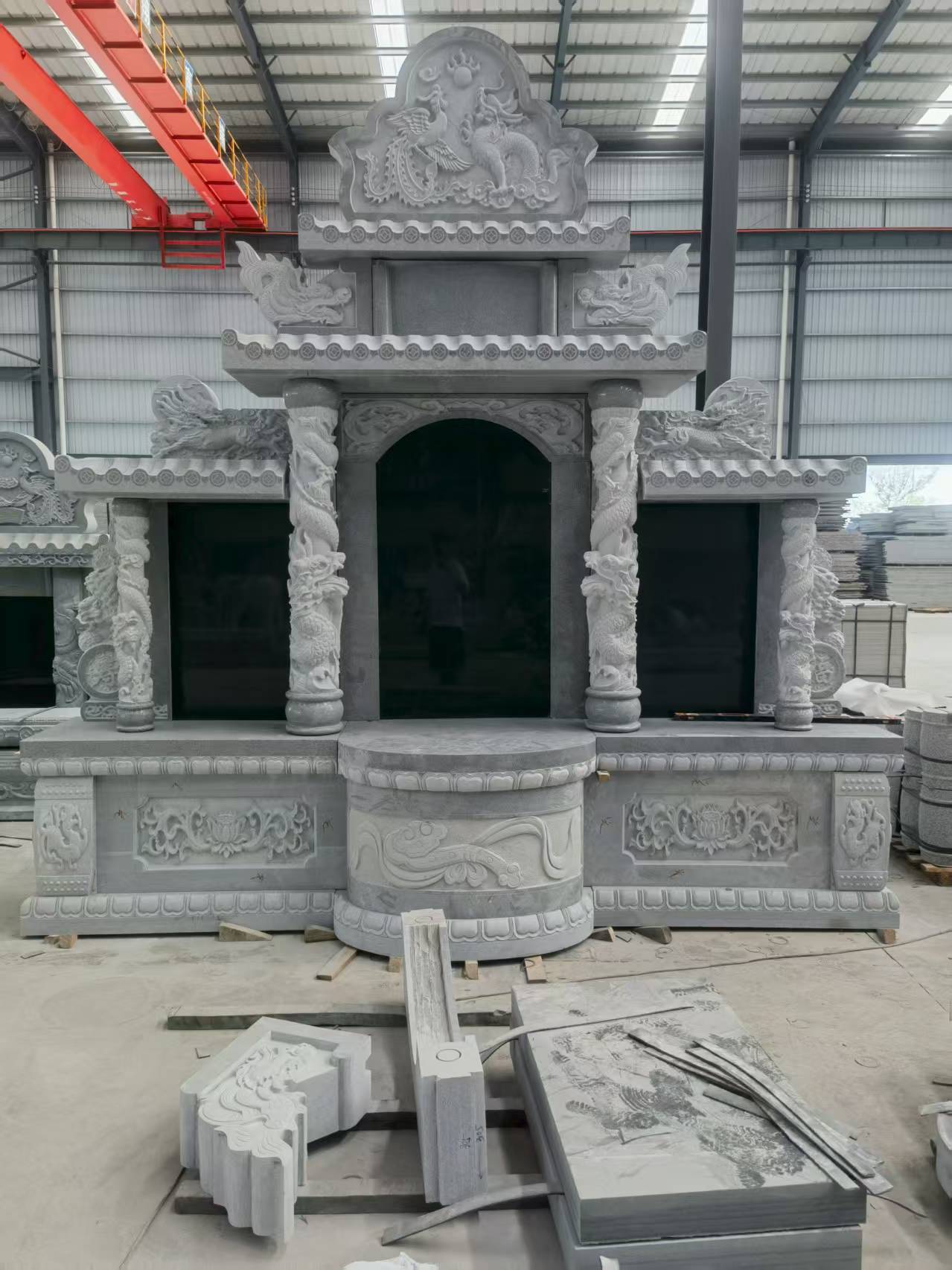 南昌 芝麻灰高档墓碑，土墓，可定制