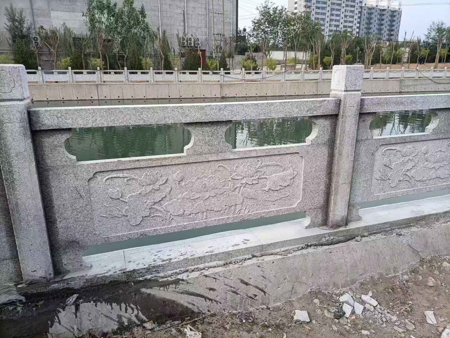 南昌 芙蓉白大花桥梁、河道，石材栏杆、围栏、护栏