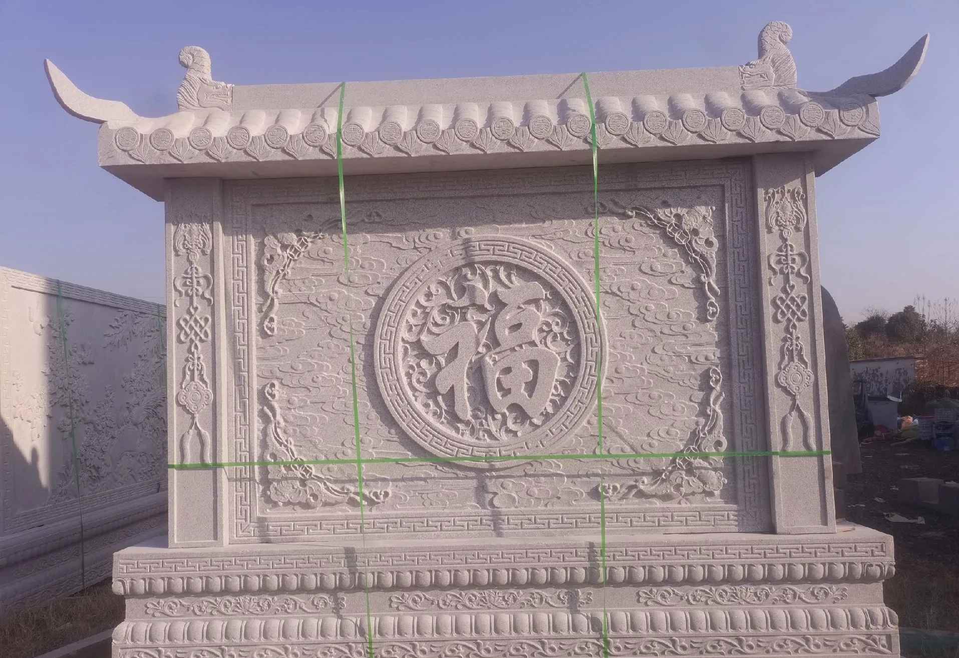 南昌 芝麻白花岗岩屏风，照壁，影壁